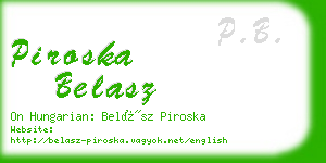 piroska belasz business card